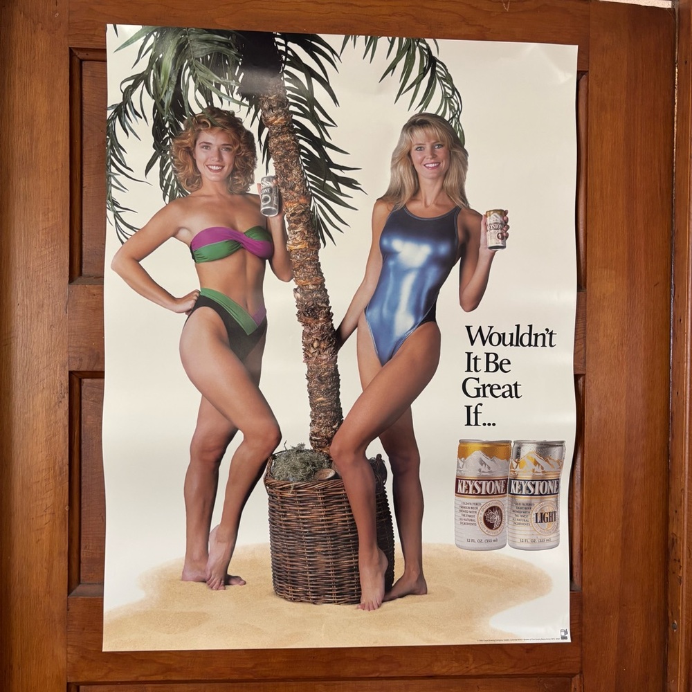 Vintage Keystone Beer Poster “Wouldn’t It Be Great If….